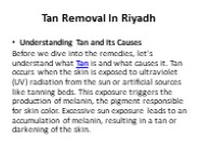 Tan Removal In Riyadh