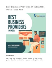 Best Business Poviders in India