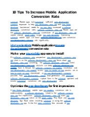 10 Tips To Increase Mobile Application Conversion Rate