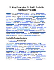 11 Key Principles To Build Scalable Frontend Projects