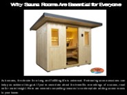 Why Sauna Rooms Are Essential for Everyone