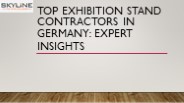 Top Exhibition Stand Contractors in Germany: Expert Insights