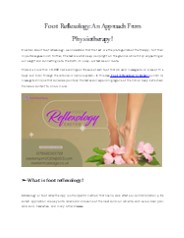 Foot,Hand reflexology Exeter -exetermassage