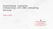 CRM Consulting - Case Study