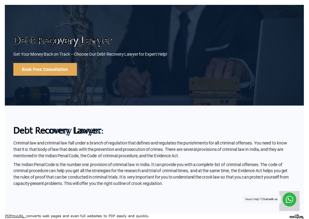 Debt Recovery Lawyer In Delhi