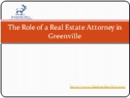 Real estate attorney greenville
