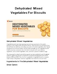 Dehydrated Mixed Vegetables for Biscuits | Mevive®