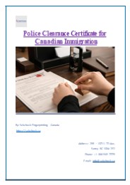 Police Clearance Certificate for Canadian Immigration