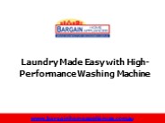 Laundry Made Easy with High-Performance Washing Machine