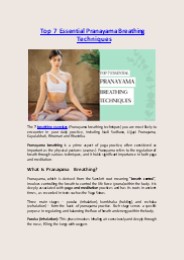 Top 7 Essential Pranayama Breathing Techniques