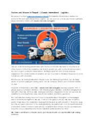 Packers and Movers in Tirupati | Garuda International Logistics