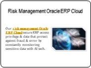 Risk Management Oracle ERP Cloud