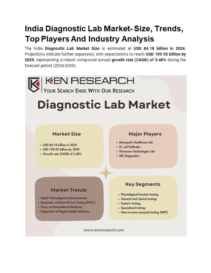 India Diagnostic Lab Market- Size, Trends, Top Players And Industry Analysis