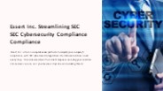 SEC Cybersecurity Compliance - Essert Inc