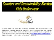 Bamboo Kids Underwear