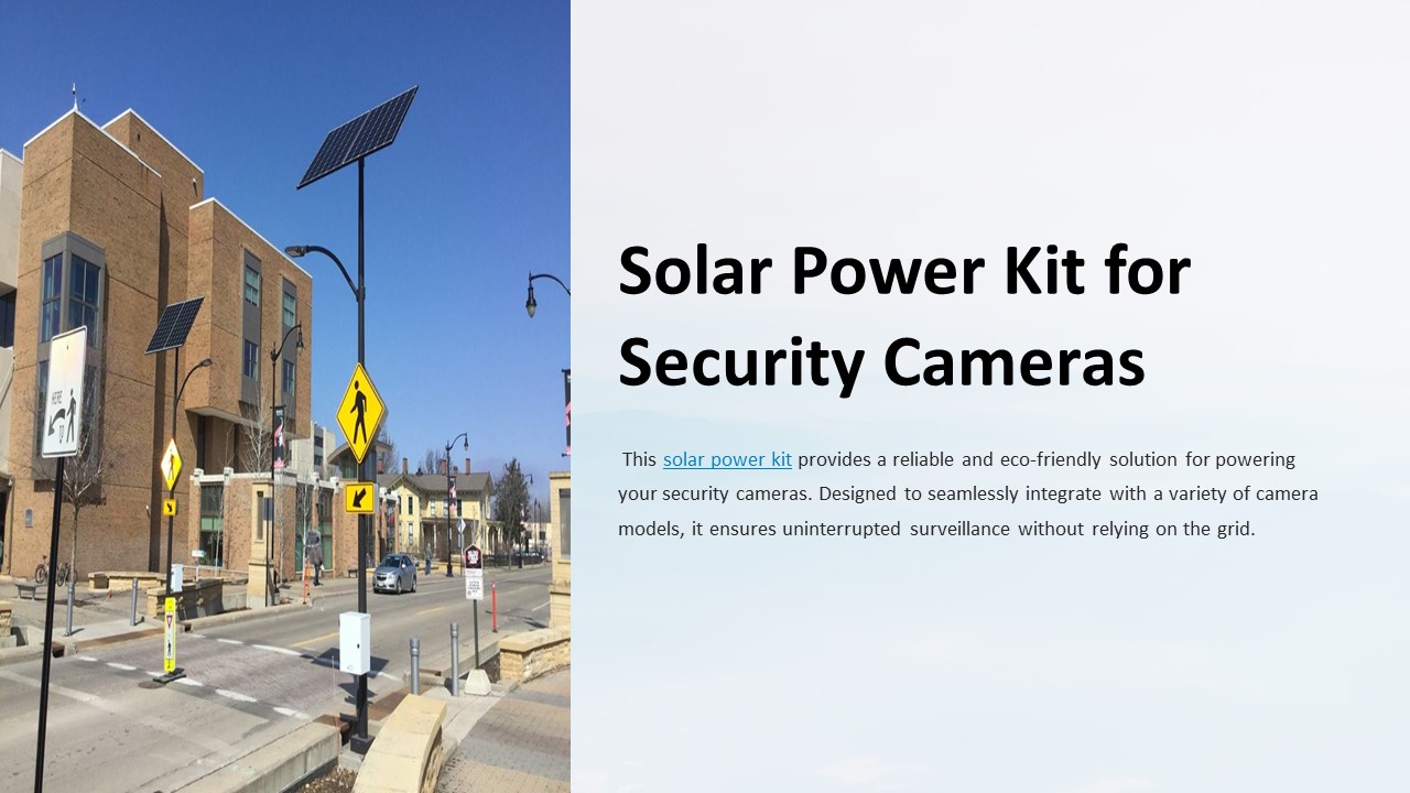 Solar Power Kit for Security Cameras