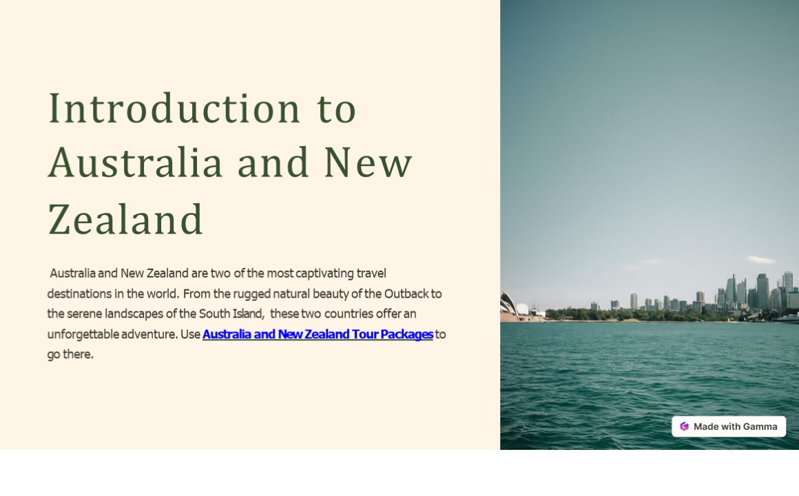 Australia with New Zealand Tour Packages