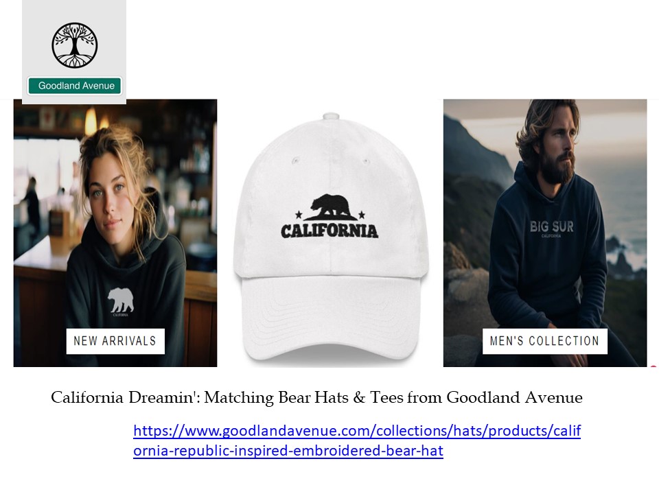 California Dreamin': Matching Bear Hats & Tees from Goodland Avenue
