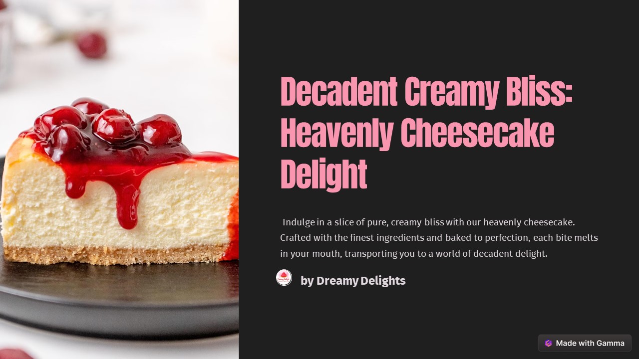 Decadent creamy bliss