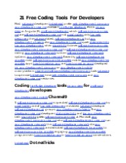 21 Free Coding Tools For Developers