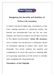 Navigating the Benefits and Realities of Online Life Insurance