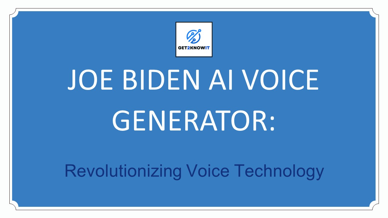 Joe Biden AI Voice Generator: Revolutionizing Voice Technology