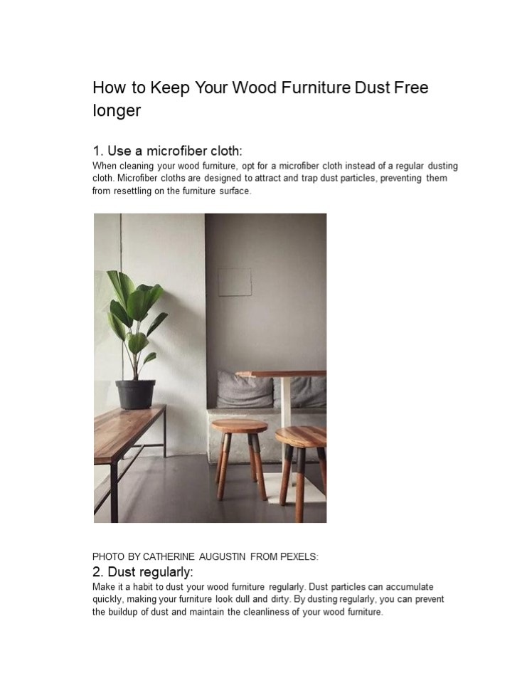 Dust-Free Delight: Extending Wood Furniture Brilliance – Klekktic