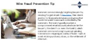 Wire Fraud Prevention Tip