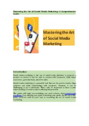 Social Media Mastery: Unleash Your Marketing Potential