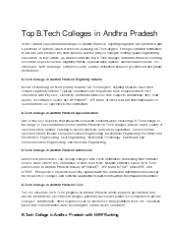 Top B.Tech Colleges in Andhra Pradesh