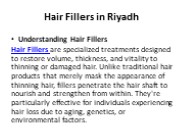 Hair Fillers in Riyadh