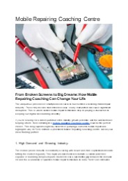 Mobile Repairing Coaching Centre