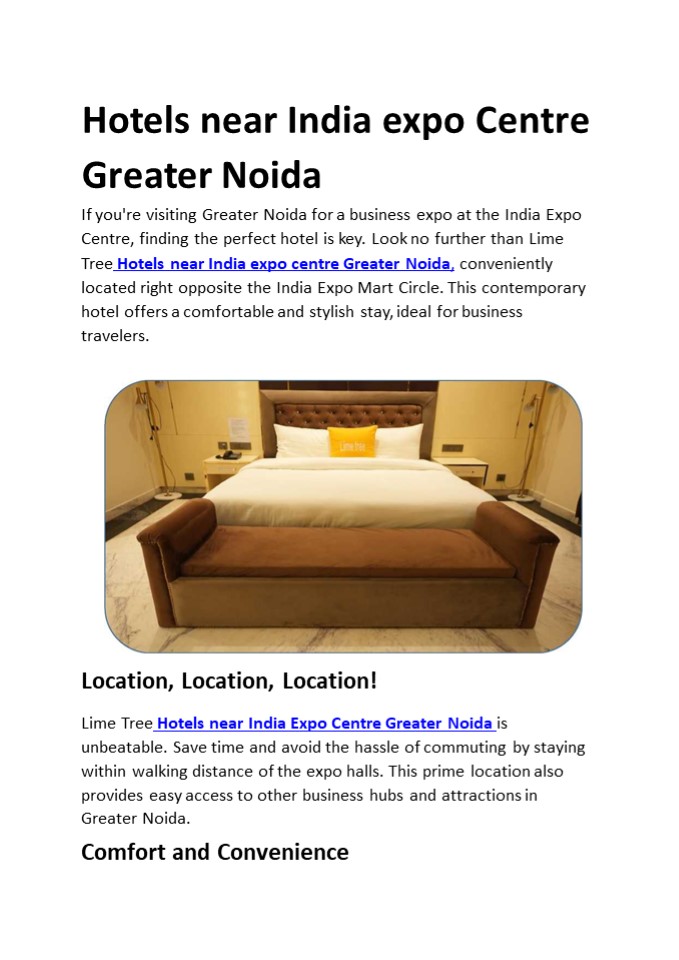 Hotels near India expo center Greater Noida