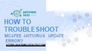 How to Troubleshoot McAfee Antivirus Update Error?