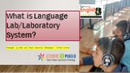 What is Language Lab Laboratory System PDF