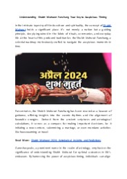 Understanding Shubh Muhurat Panchang