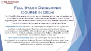Full Stack Developer Course in Delhi