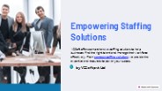 Staffing management solutions - permanent staffing solution