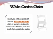 White Garden Chairs