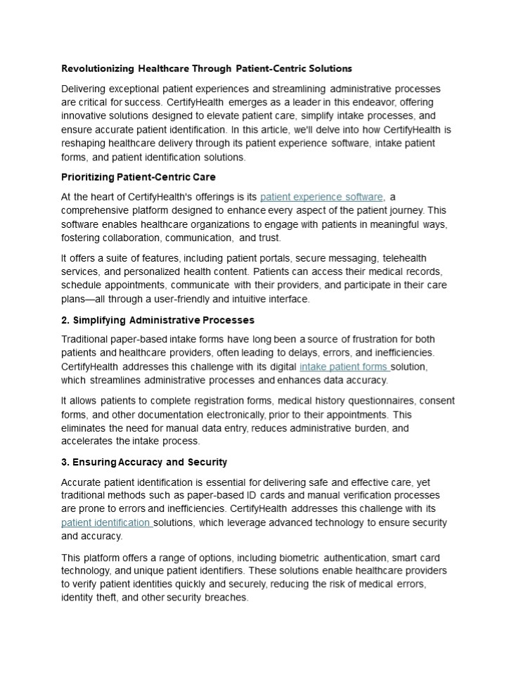 Patient Centric Solutions