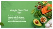 Weight Gain Diet Plan
