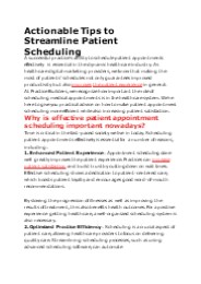 Actionable Tips to Streamline Patient Scheduling – Practice Builders