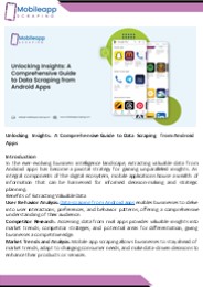 A Comprehensive Guide to Data Scraping from Android Apps