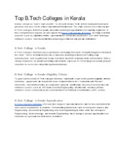 Top B.Tech Colleges in Kerala