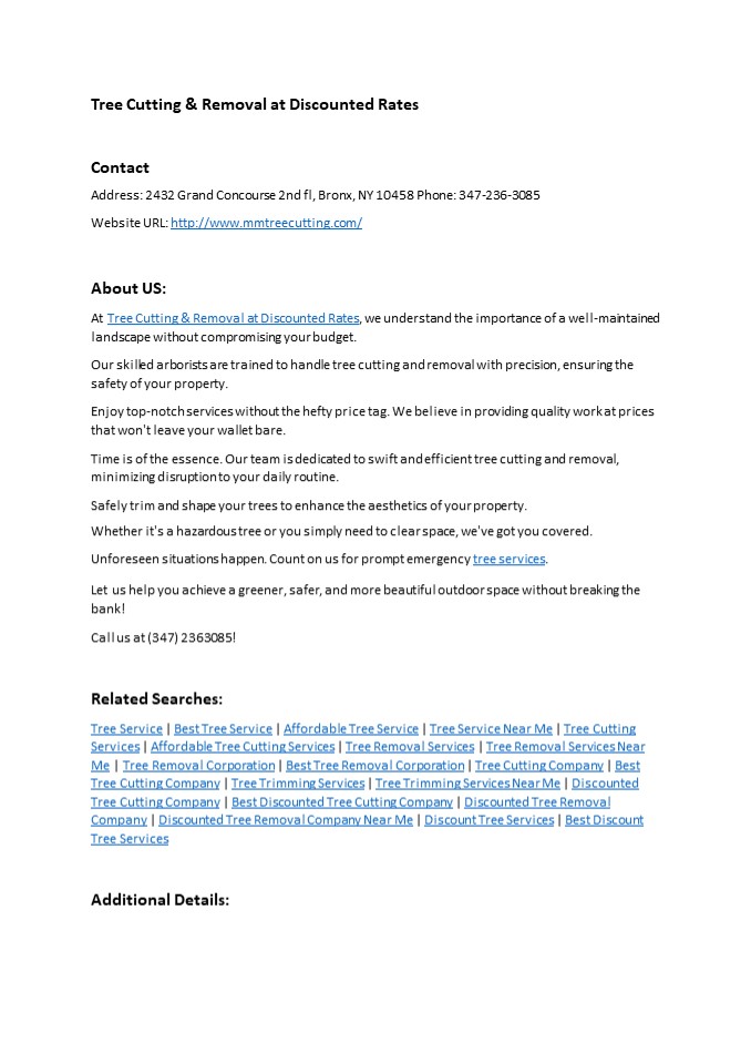 Tree Cutting & Removal at Discounted Rates (1)