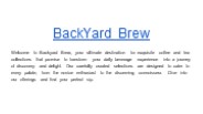 Backyard Brew | The best coffee Shop