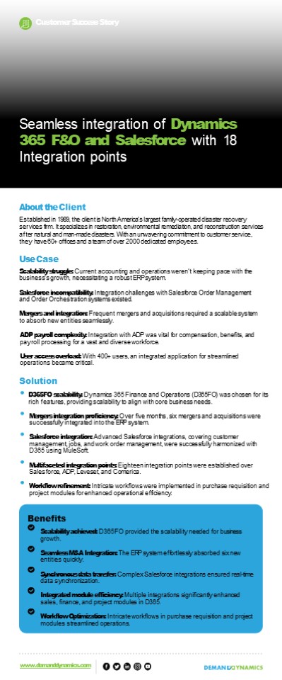 Seamless Dynamics 365 F&O and Salesforce Integration - Case Study