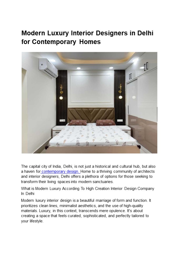 Top Luxury Interior Designers In Delhi