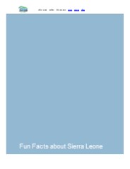 Fun Facts About Sierra Leone