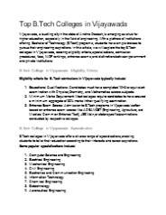 Top B.Tech Colleges in Vijayawada